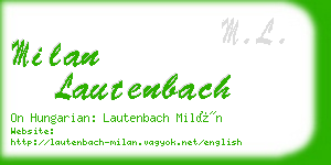 milan lautenbach business card